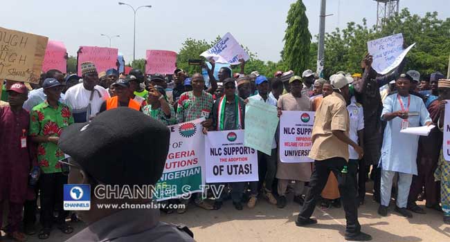 PHOTOS NLC Holds Nationwide Protests Channels Television