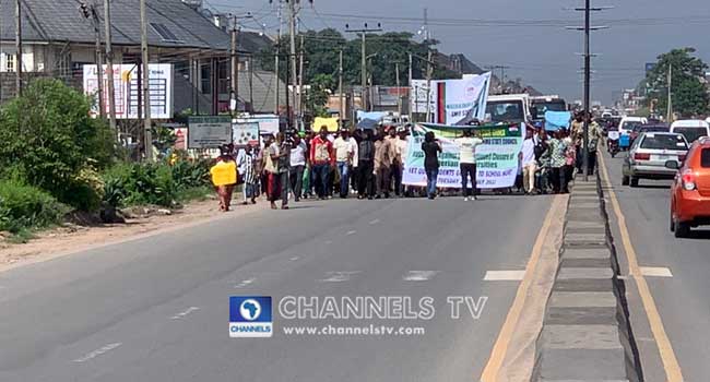 PHOTOS NLC Holds Nationwide Protests Channels Television