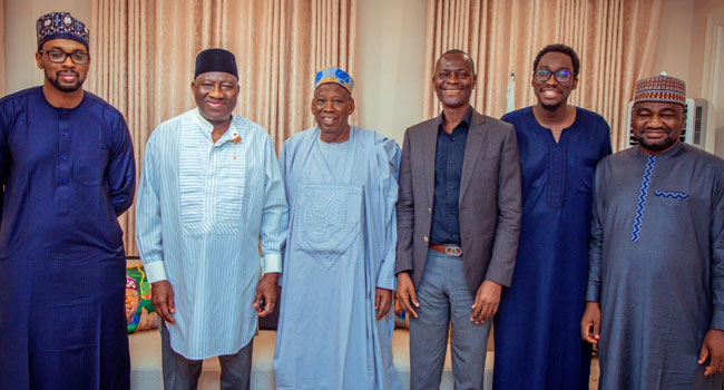 Photos Jonathan Visits Apc Chairman Ganduje In Abuja Channels Television