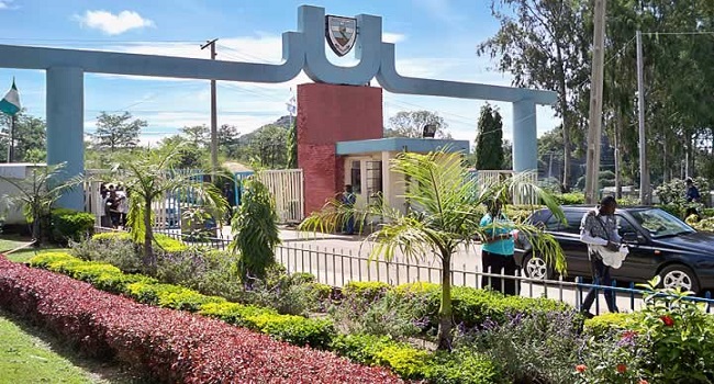 A file photo of a University of Jos School Gate