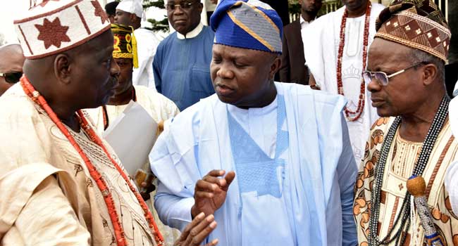 PHOTOS: Ambode Hosts Oba Akiolu, Lagos Traditional Rulers – Channels ...