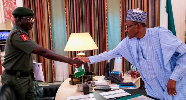 Image result for buhari with buratai