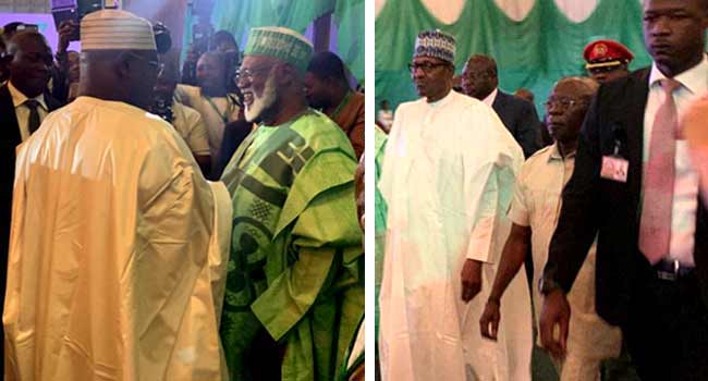 Elections: Atiku And Buhari Arrive At Venue For Signing Of Second Peace Accord