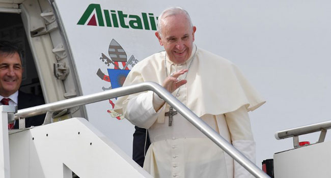 650px x 350px - Pope Francis Lands In UAE For Historic Visit â€“ Channels Television