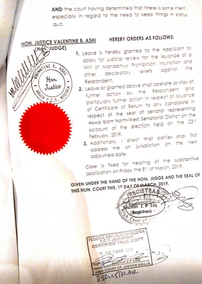 court-stops-inec-from-issuing-certificate-of-return-to-akpabio-s