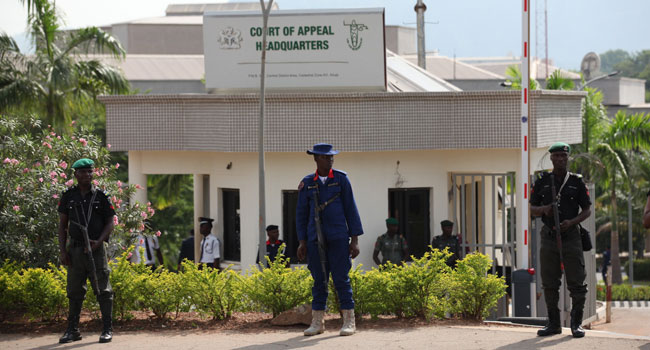 Security personnel in front of appeal court – Channels Television