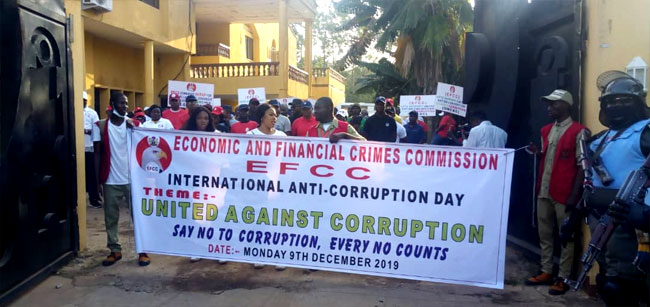 PHOTOS: Magu, Sylva Lead As EFCC Walks Against Corruption Across ...