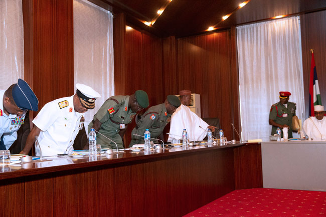 Buhari Meets With Service Chiefs Before London Trip – Channels Television