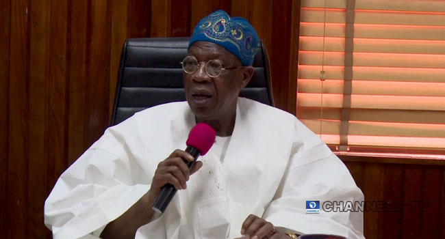 A file photo of Information Minister, Lai Mohammed.