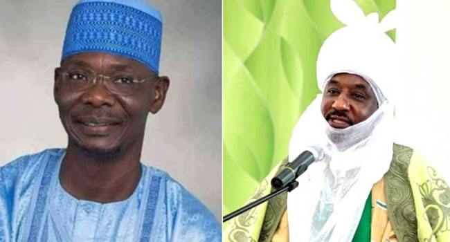 Governor Sule Visits Deposed Emir Sanusi In Nasarawa – Channels Television