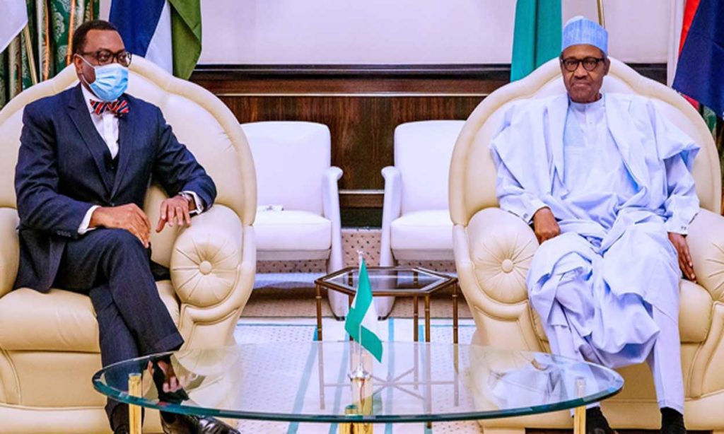 President Buhari met with Adesina in June 2020 amid investigation into the latter's alleged ethical violations. He was later acquitted of all charges.