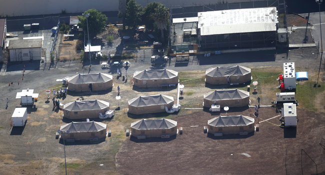 A view of a new emergency care facility that was erected to treat inmates infected with COVID-19 at San Quentin State Prison on July 08, 2020 in San Quentin, California. Justin Sullivan/Getty Images/AFP