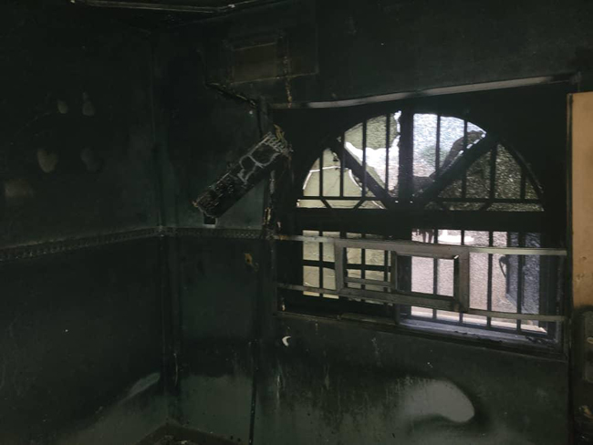 Mr Sunday Igboho's house was engulfed in flames on January 26, 2021.