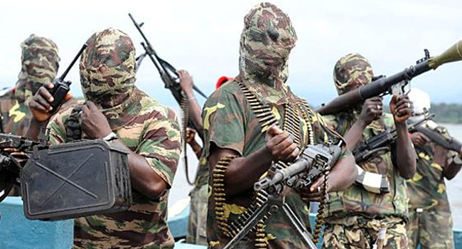 A file photo of gunmen in Nigeria.