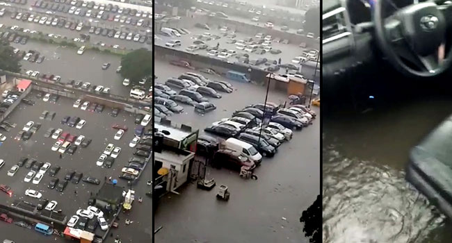 Commuters Stranded, Cars Submerged In Lagos After Heavy Rainfall ...