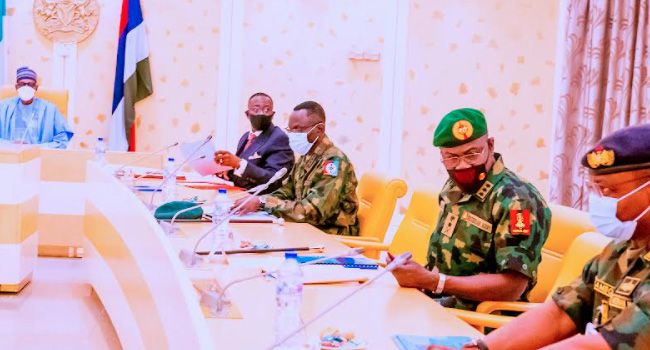 National Security: Buhari Meets With Security Chiefs – Channels Television