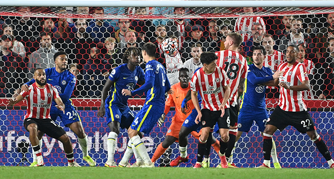 Chelsea goalkeeper Edouard Mendy during the Premier League match