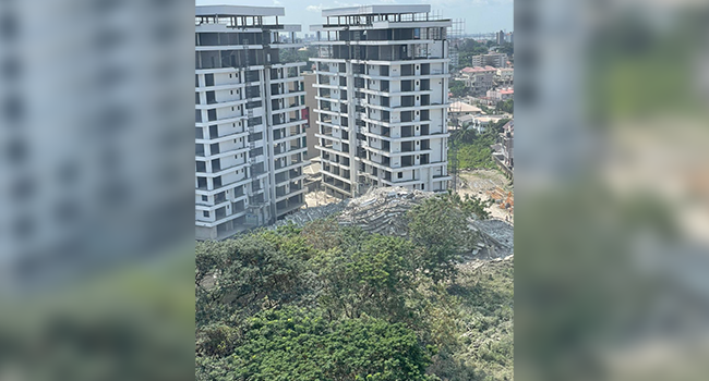 A high-rise building in Ikoyi, Lagos, collapsed on November 1, 2021.