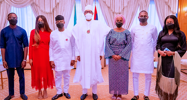 President Buhari receives Vice President Yemi Osinbajo in Christmas Homage in State House on December 25, 2021. Bayo Omoboriowo/State House.