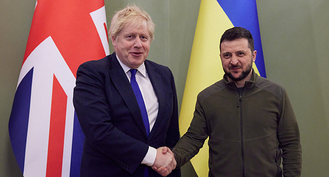 Boris Johnson Visits Ukraine, Offers Armoured Vehicles, Anti-ship Missiles  – Channels Television