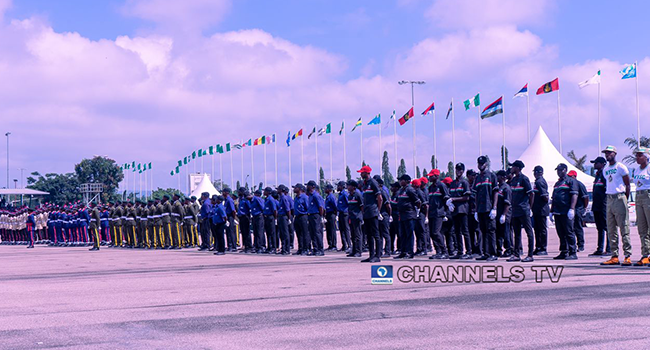 Security officials at Eagle Square, Abuja on October 1, 2022 for Independence Anniversary celebrations.