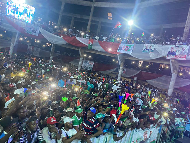 A large crowd turned out for Peter Obi in Benin-City on November 11, 2022.