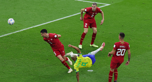 Brazil 2-0 Serbia: Richarlison double sees World Cup favourites start in  style with ominous victory to top Group G, Football News