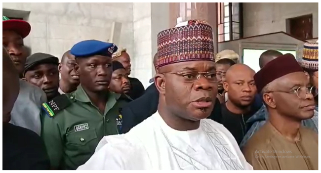 Yahaya Bello:  "Why I, El-Rufai, Attended the Supreme Court Hearing on Naira Redesign,"