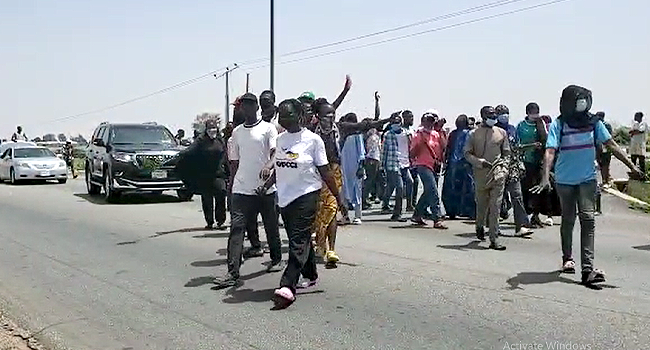 VIDEO: Federal University Gusau Students Protest Abductions, Lack Of ...