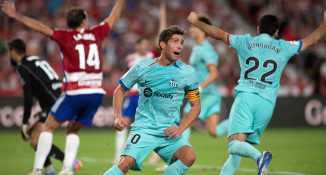 Real Zaragoza players celebrating goal during the La Liga match