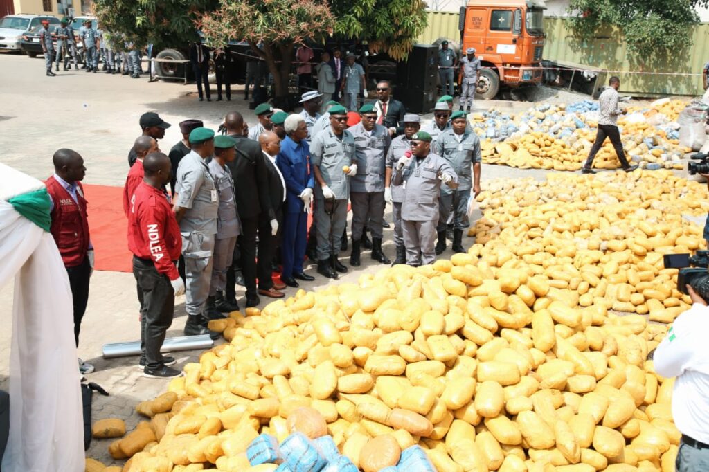 Photos Ndlea Receives 15 000kg Illicit Substances Seized By Customs