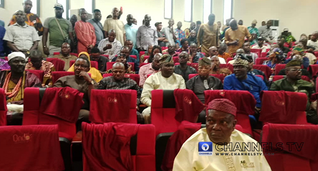 Dignitaries at the Cocoa house to witness the swearing-in of Aiyedatiwa as Governor of Ondo State