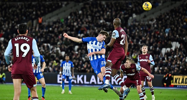 West Ham advance with late win, Brighton seal top-two place