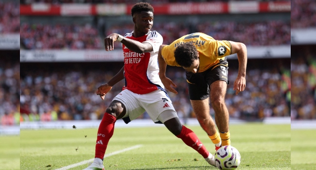 Unbelievable' Saka Stars As Arsenal Sink Wolves In Flying Start